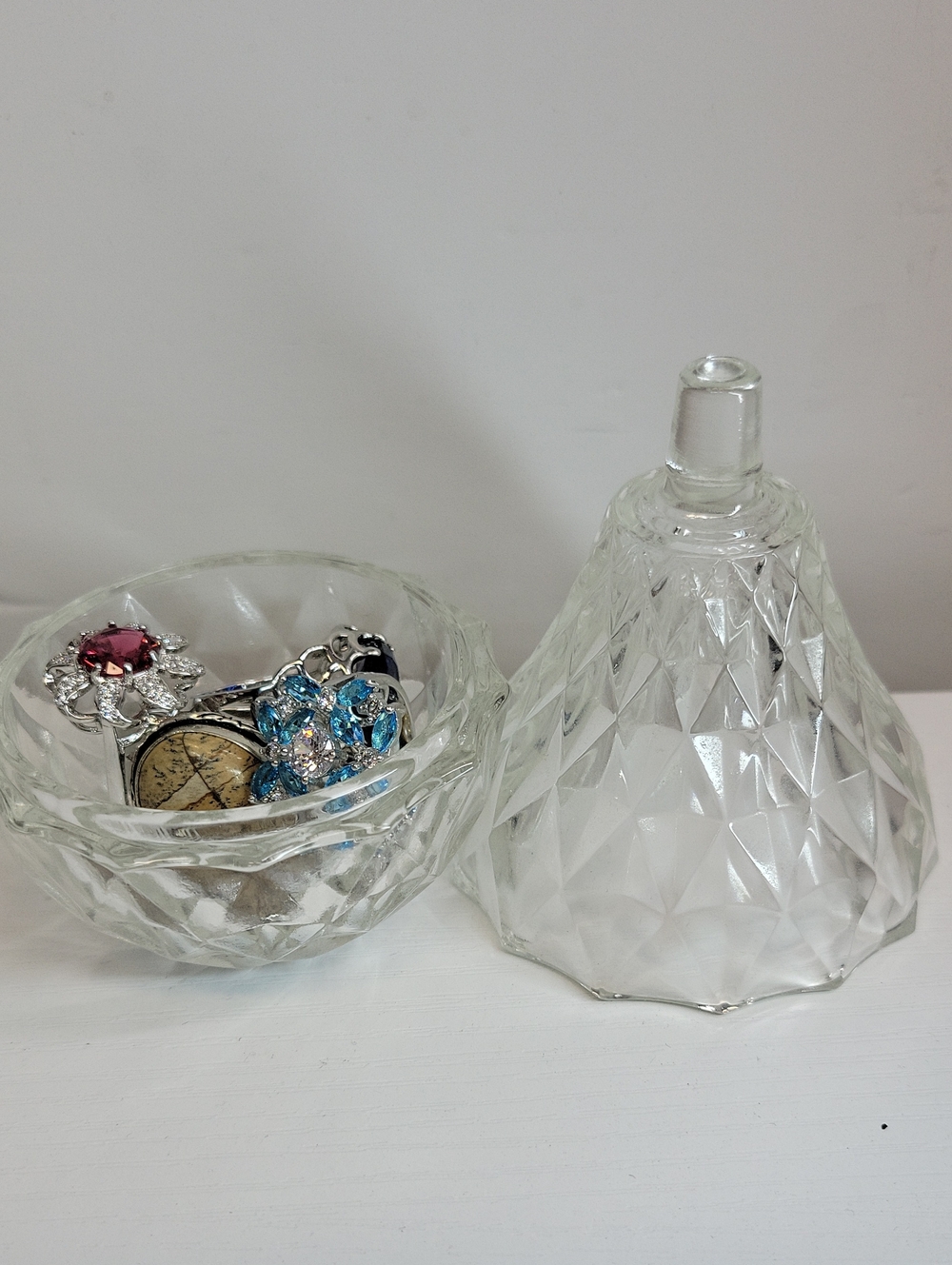 Crystal Pear Made In Italy With Sz10 Rings